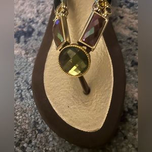 Grandco Women’s Jeweled Sandals. Size 7. Rubber Sole 2 inches.